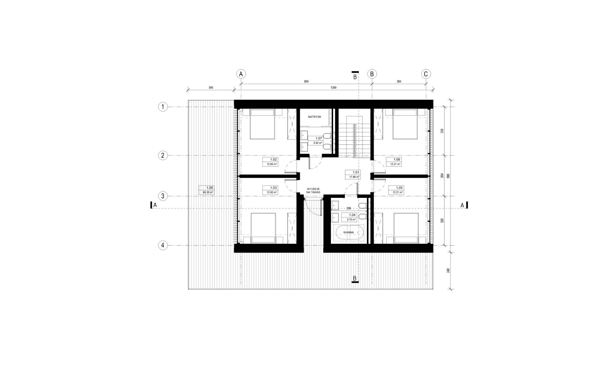 Dom Imprez – rysunek A03